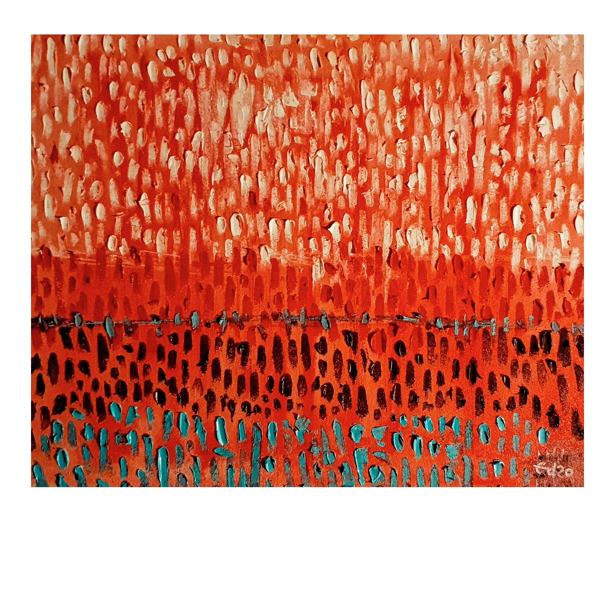 Bird on a Wire, Oil on Canvas 2020