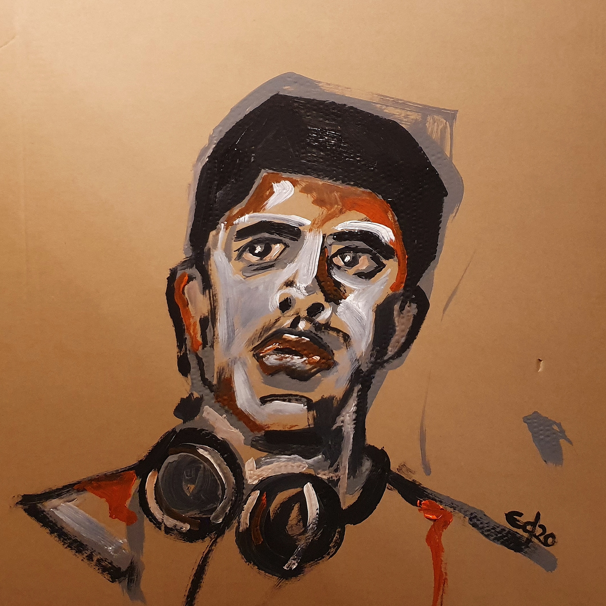 Divian Ladwa, Acrylic on Cardboard 2020