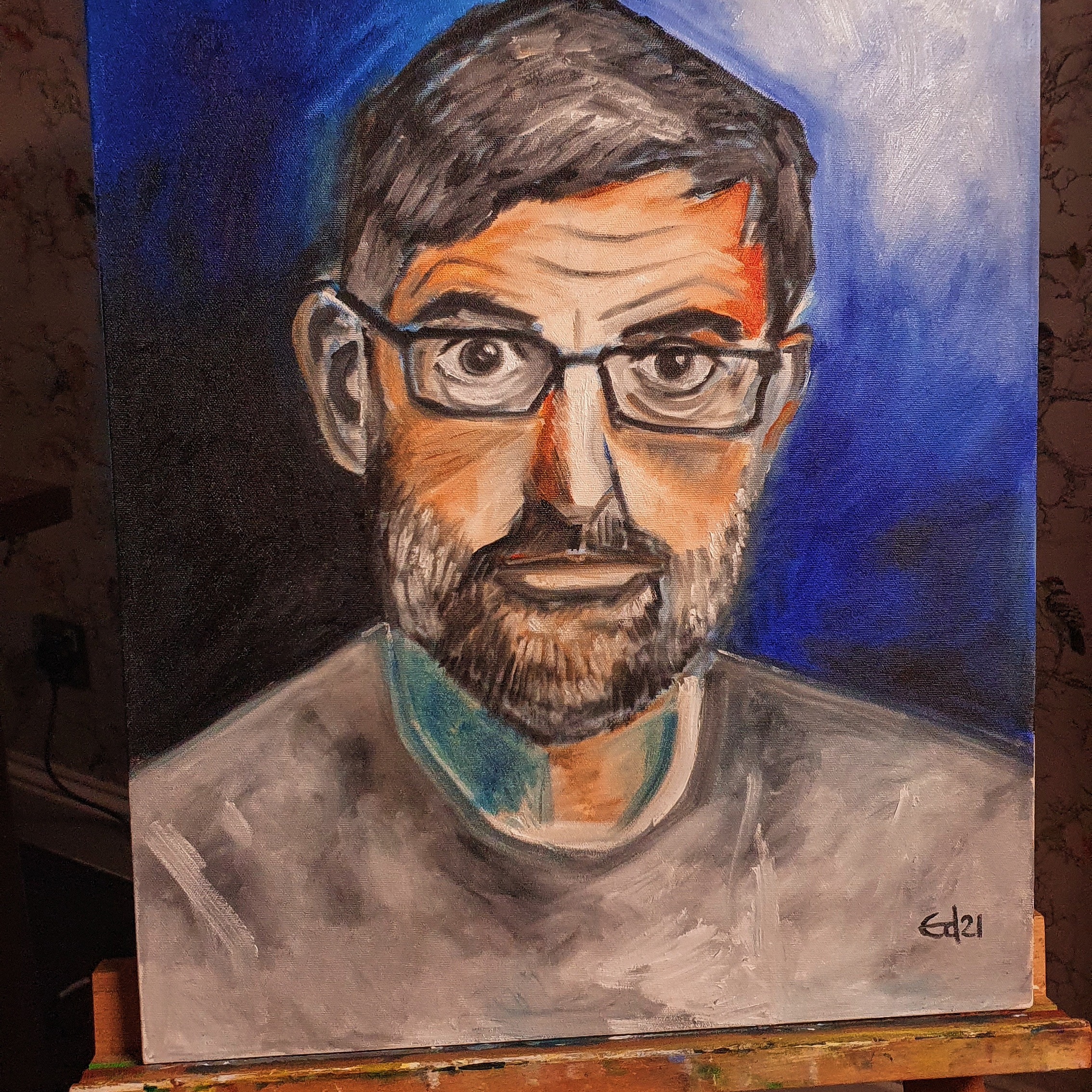 Louis Theroux, Oil on Canvas 2020