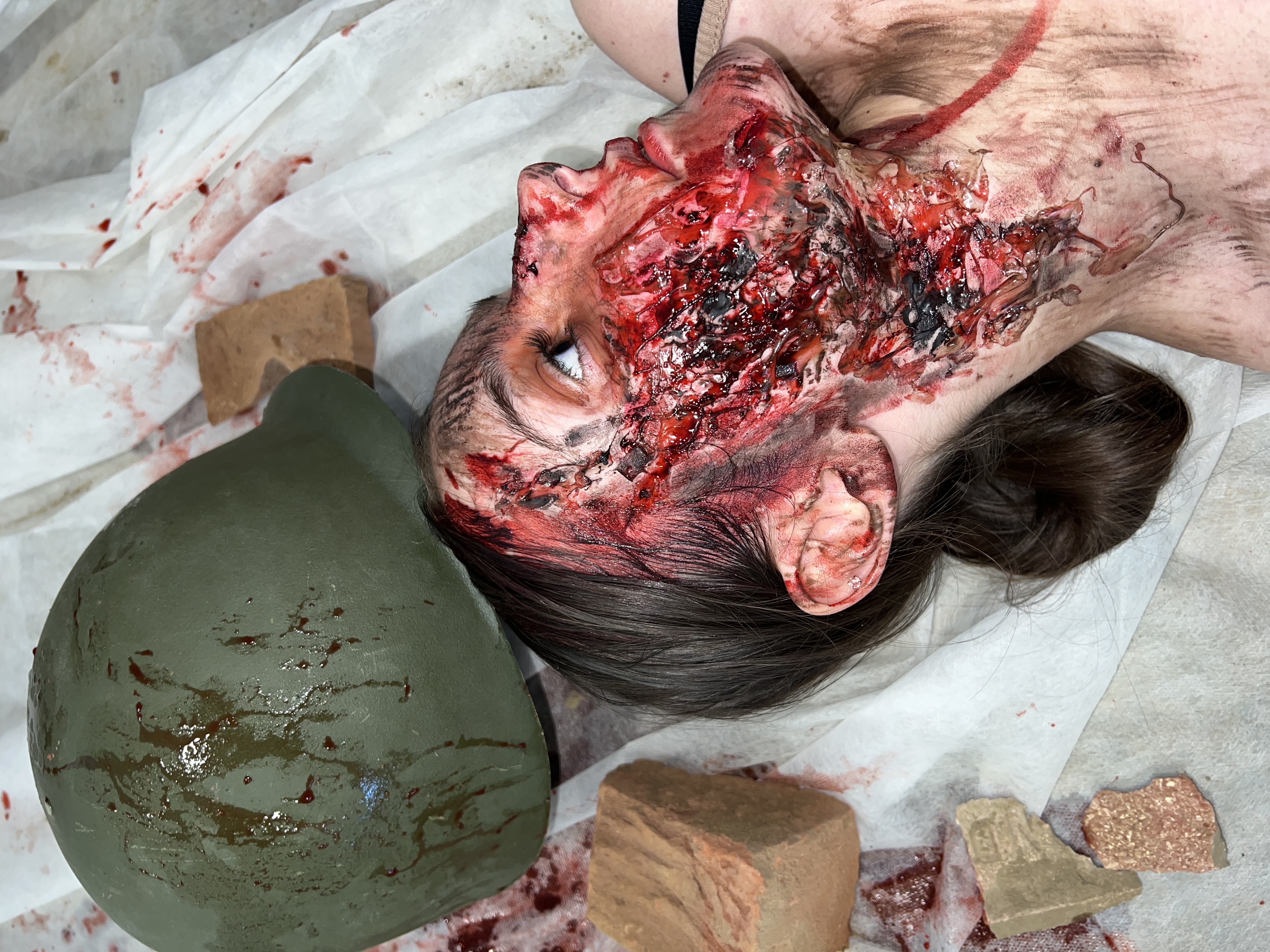 War sfx burns accident done on a model 🔥