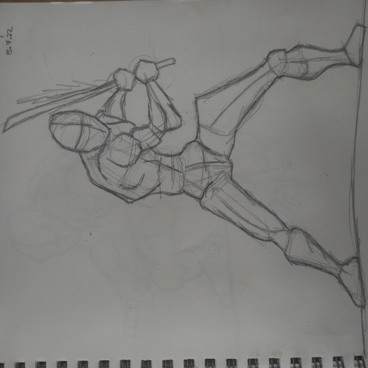 Here's a body sketch I've done, despite the lack of detail, I had actually spent quite a long time getting the proportions in place aswell as the smoothness and sharpness of the body parts